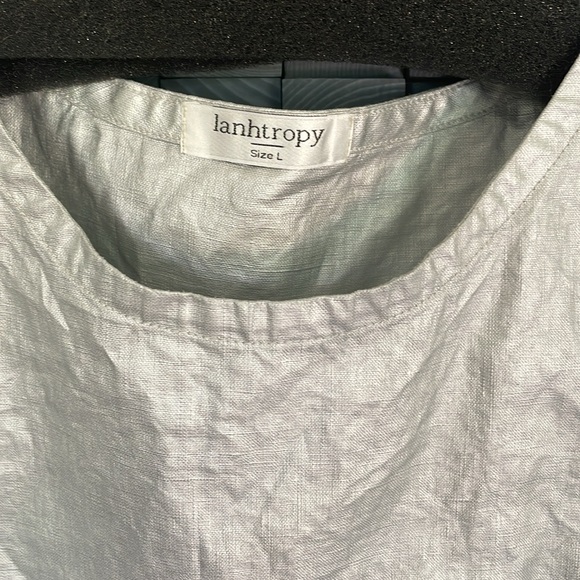 Metallic Coated Linen Tank - Picture 7 of 9